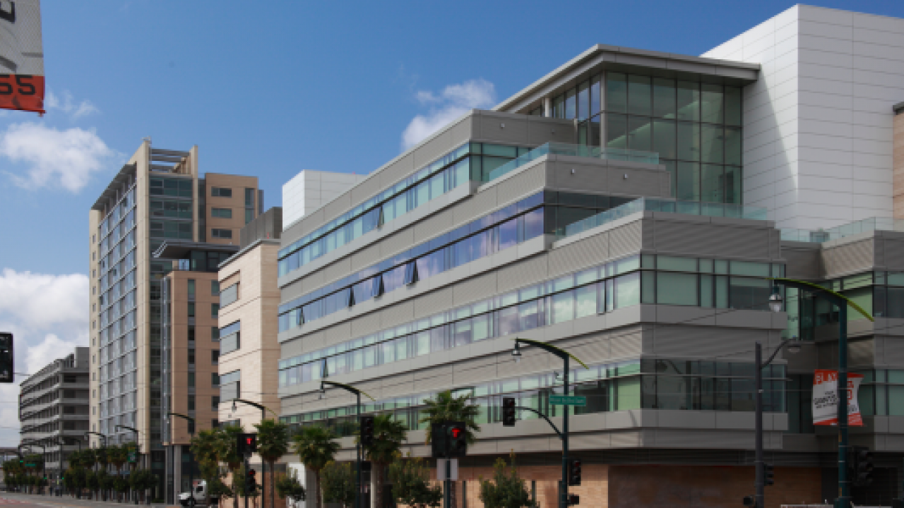 Helen Diller Family Cancer Research Building at UCSF's Mission Bay campus.