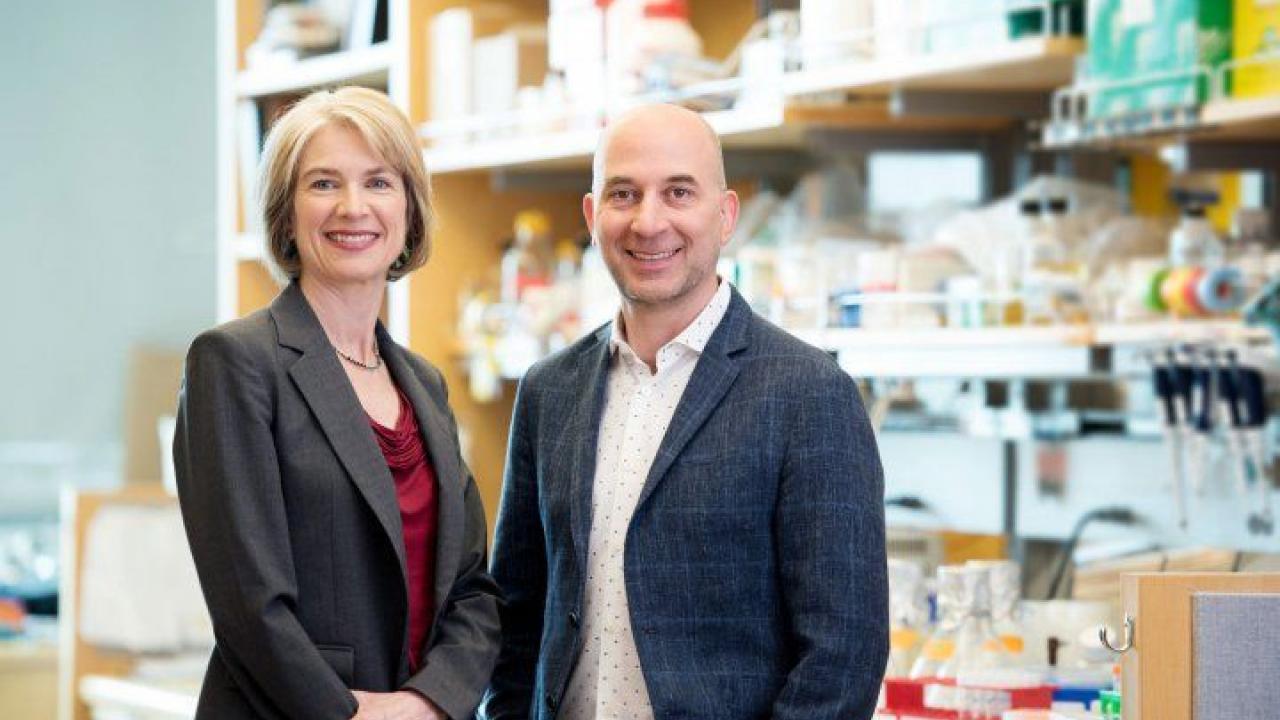 Jennifer Doudna, PhD, and Jonathan Weissman, PhD. Photo by Barbara Ries