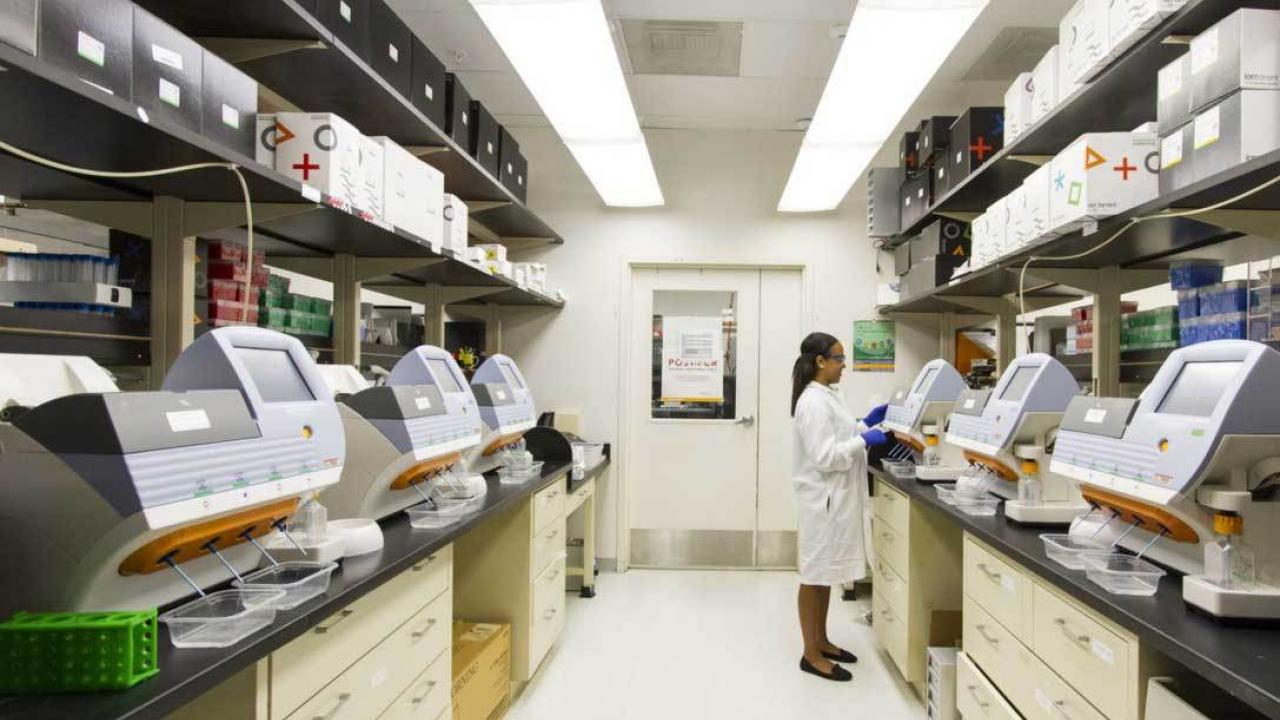 Genomic sequencing machines. Image Courtesy the National Cancer Institute.