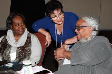 Community Advisory Board members Wilma Batiste, Olivia Fe, and Lisa Tealer 