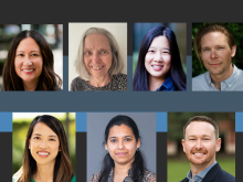 Headshots of Seven Researchers Whose Projects Were Funded through Cancer Health Outcomes SPORE