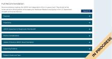 USPSTF Screening Recommendations website screen shot