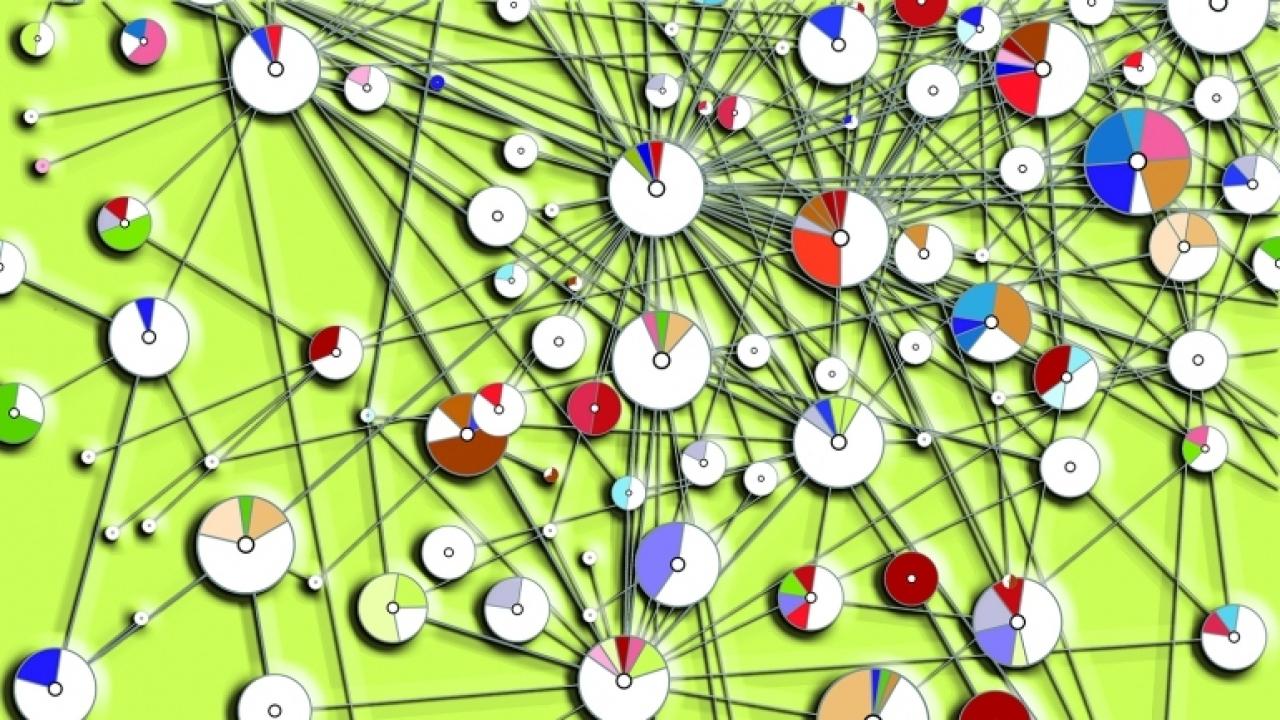Researchers believe mapping the connections between genes and proteins in many human cell types could hold the answers to understanding diseases from tuberculosis to cancer to autism. Illustration by Nevan Krogan Lab/QBI Researchers believe mapping the connections between genes and proteins in many human cell types could hold the answers to understanding diseases from tuberculosis to cancer to autism. Illustration by Nevan Krogan Lab/QBI