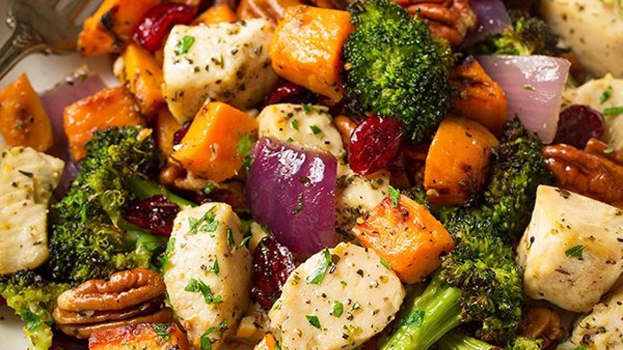 chicken veggie sheet pan dinner