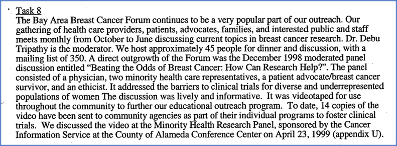 CCSG Bay Area Breast Cancer Forum 1999