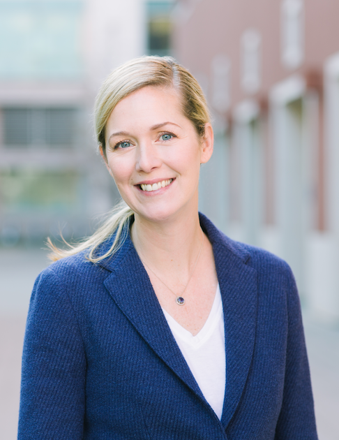 Dr. Katherine Van Loon, Professor of Clinical Medicine, in a blue jacket.