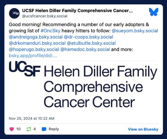 UCSF Cancer on Bluesy