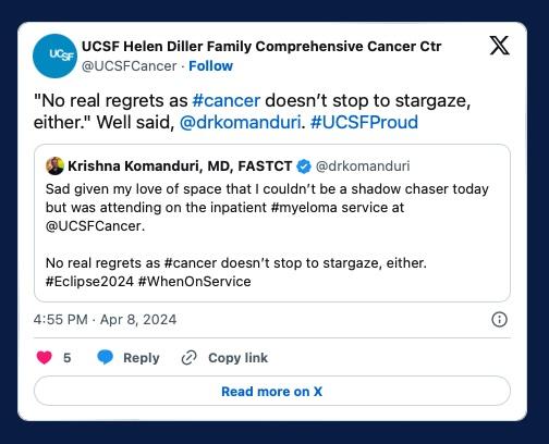 UCSF Cancer on Twitter