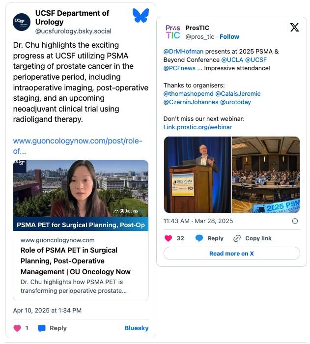 Socia Media posts from Prostate Cancer Conference