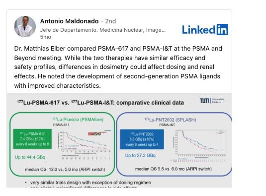 Socia Media posts from Prostate Cancer Conference