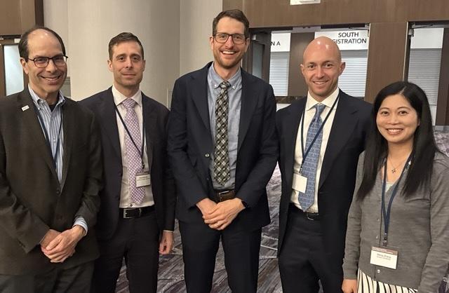 Dr. Eric Small with mentees of Felix Feng, MD: Patrick Lewicki, Jeremiah Wala, Miles Mannas, and Meng Zhang. 