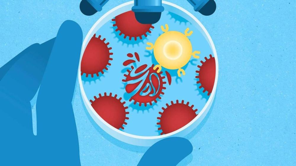 Cancer Illustration of Petri Dish with cancer cells to demonstrate genetic mutations