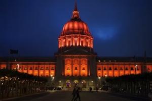 City Hall lit up for Bladder cancer awareness 