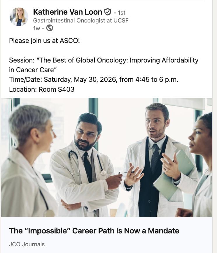 Katherine Van Loon on ASCO 2026 presentation