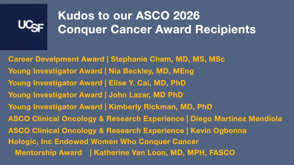 Conquer Cancer Awardees