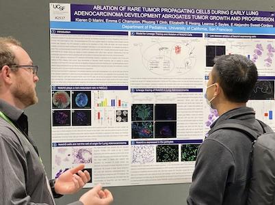 Kieren Marini presents poster at AACR 2022