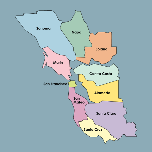 Bay Area Counties Map