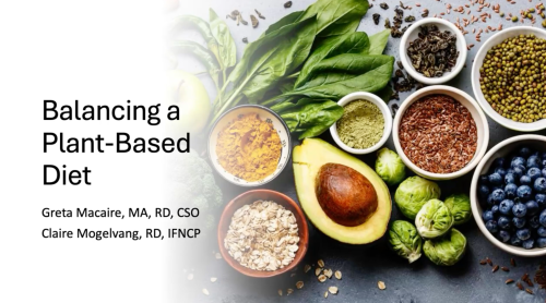 Balancing a Plant-Based Diet seminar