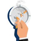 Cigarette and ashtray graphic