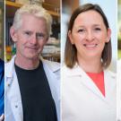From left toright: Kevan Shokat, PhD, winner of the Gamechanger Award; Joseph DeRisi, PhD, winner of the Best Startup Award; Susan Lynch, PhD, winner of the Disruptive Research Award; and Steven Hauser, MD, winner of the Distinguished Lifetime Achievement Award.