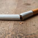 Cigarette broken in half