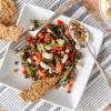 lentil salad with crackers